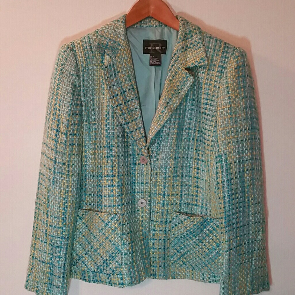 AMAZING REQUIREMENTS TEAL BLAZER